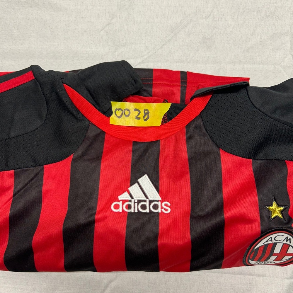 Adidas AC Milan 2008-2009 Home Jersey Bwin Red Black Mens 2XL ClimaCool - Picture 11 of 11